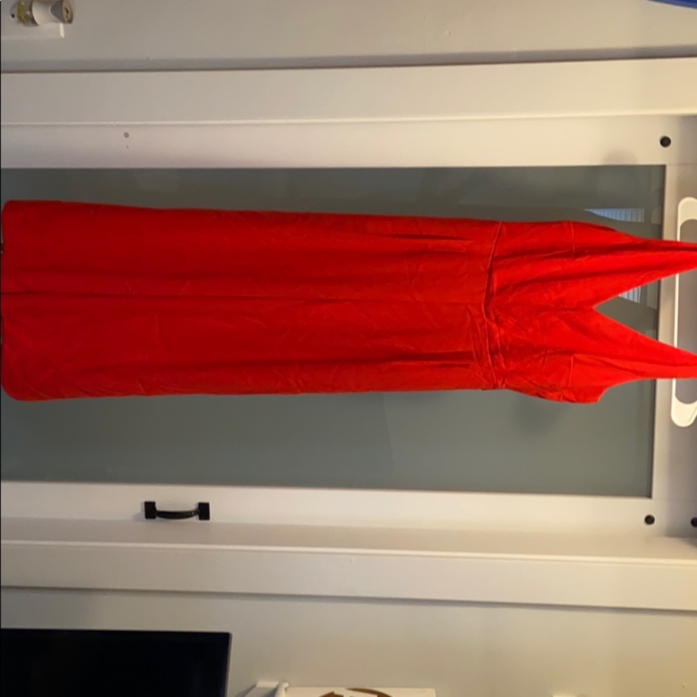 Gorgeous red jumpsuit with open back